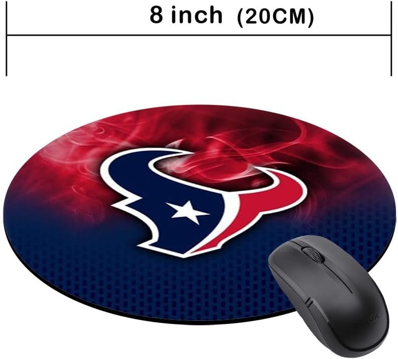 ZYJTEK Sports Round Mouse Pad,Non-Slip Rubber Base Mousepad for Computers Laptop Desk,Blue Red Design Gaming Mouse Mat for Football Fans - Image 4